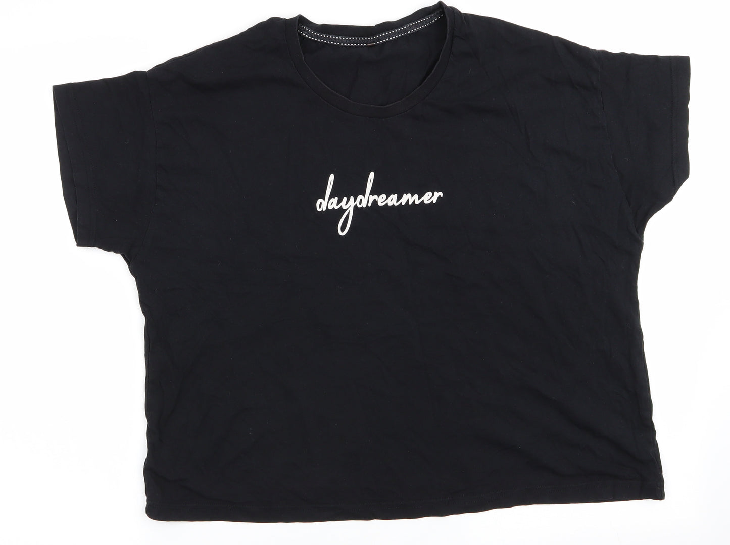 George Womens Black Solid   Pyjama Top Size 8  - Day Dreamer