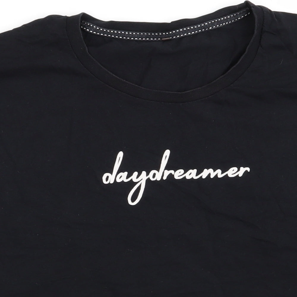 George Womens Black Solid   Pyjama Top Size 8  - Day Dreamer