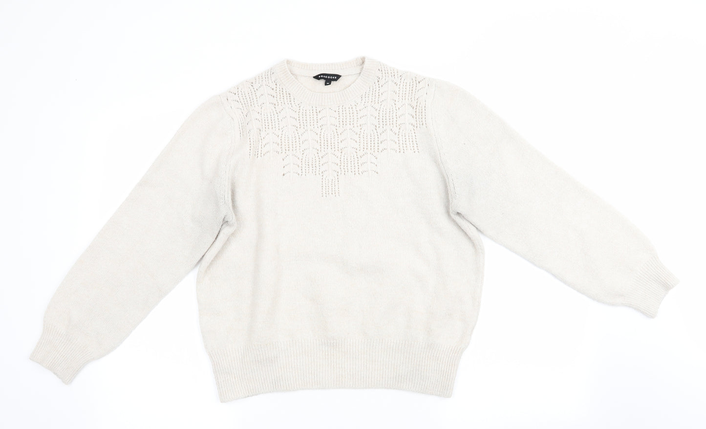 Peacocks Womens Ivory   Pullover Jumper Size M  - Pale Oatmeal Colour