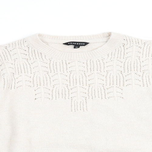 Peacocks Womens Ivory   Pullover Jumper Size M  - Pale Oatmeal Colour