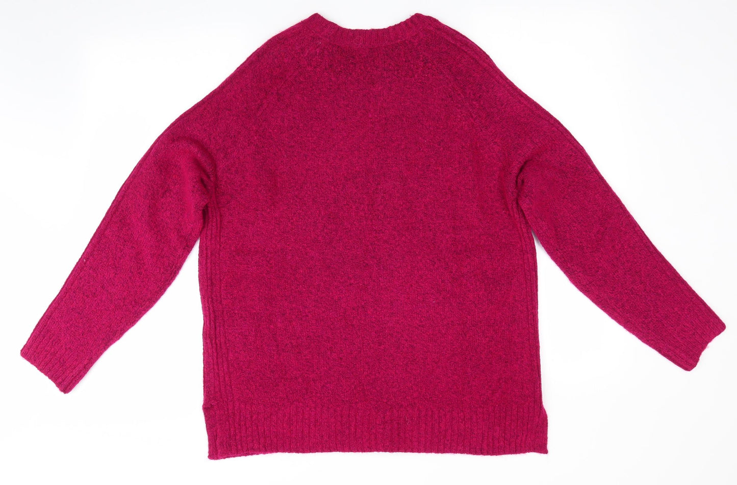 Marks and Spencer Womens Red   Pullover Jumper Size M  - Side vented hemline Cerise Soft Feel