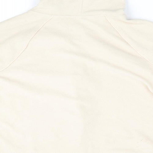 Marks and Spencer Womens Beige  Fleece Jacket Coat Size 18  - Piped detail