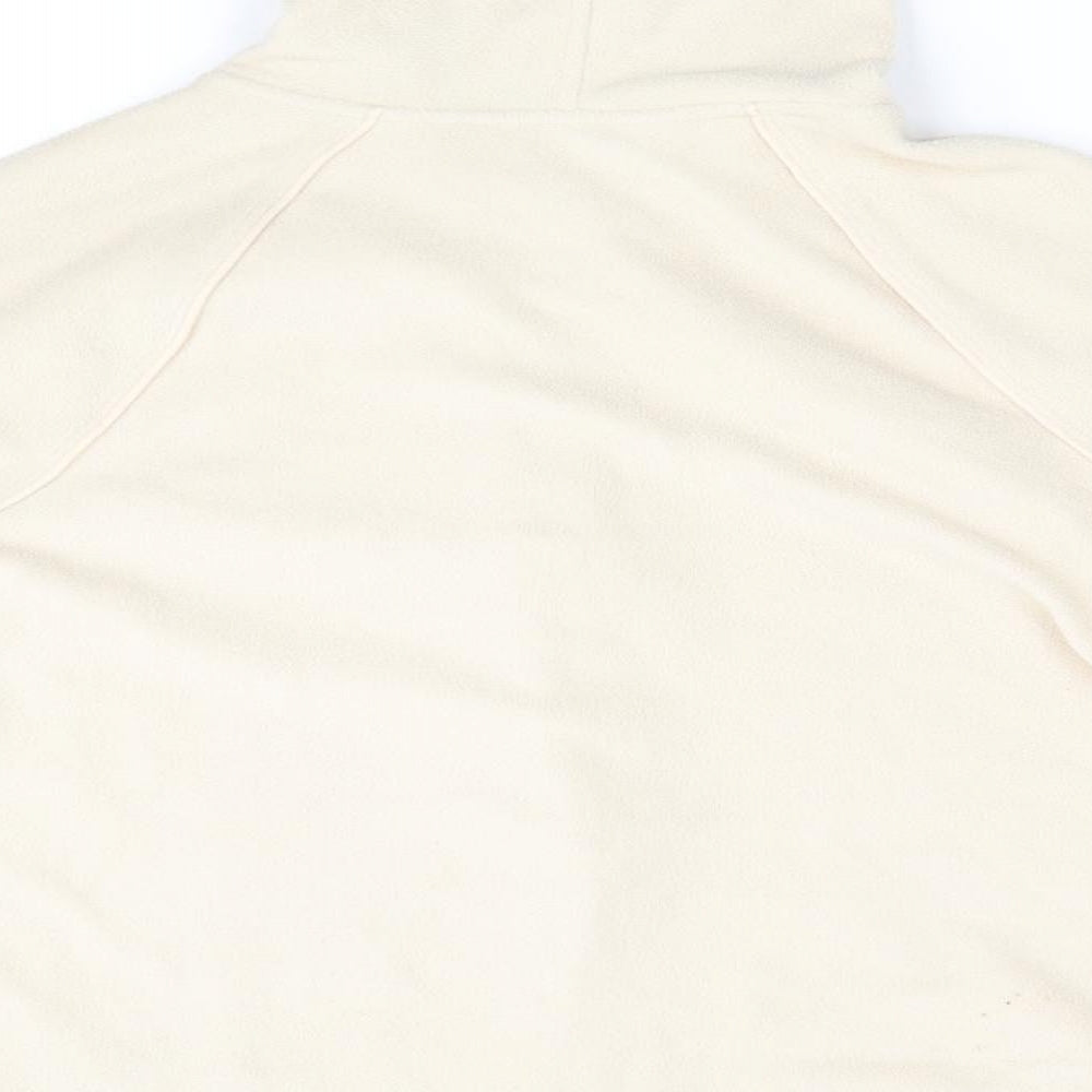 Marks and Spencer Womens Beige  Fleece Jacket Coat Size 18  - Piped detail