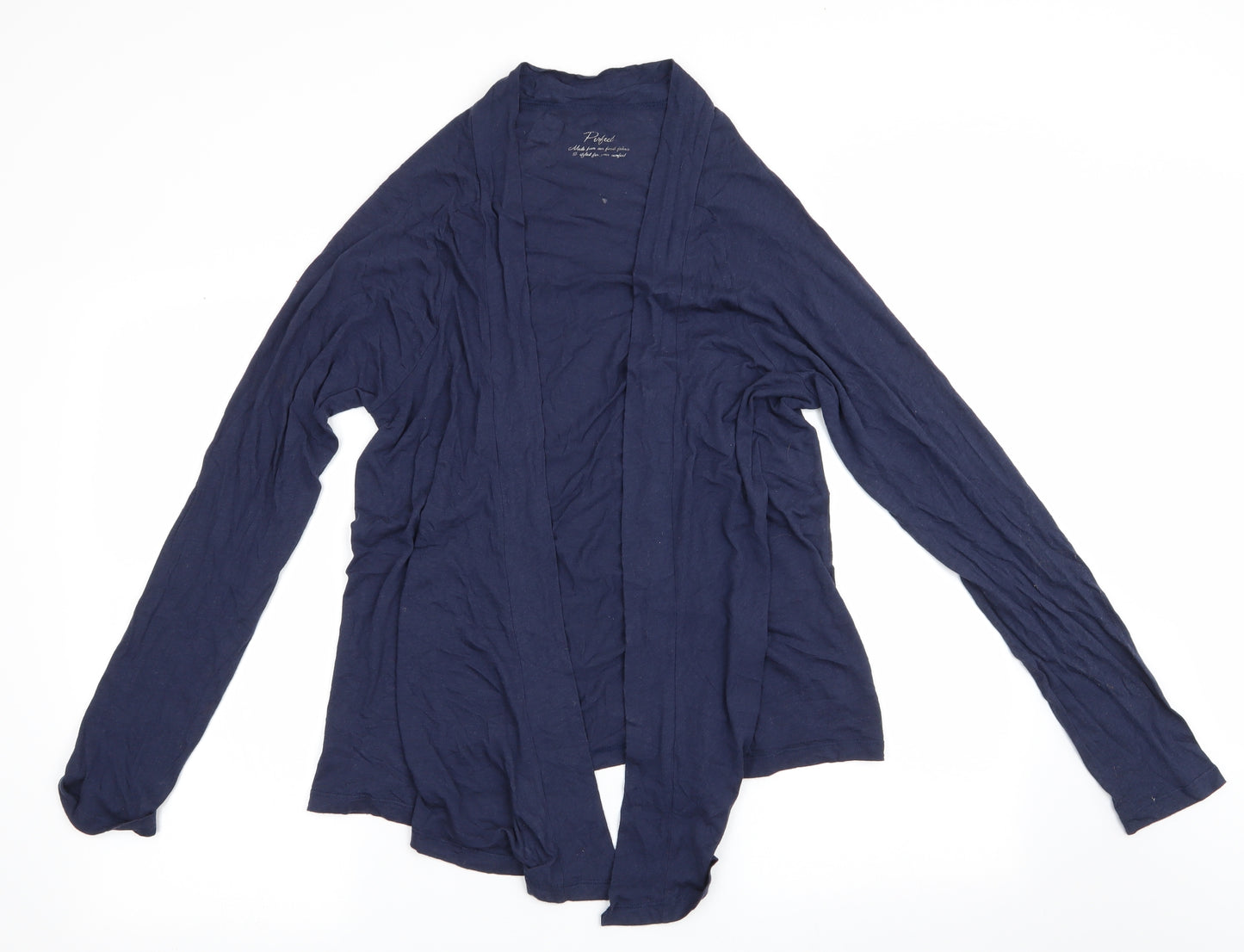 Marks and Spencer Womens Blue   Cardigan Jumper Size 12  - Short Waterfall Cardigan