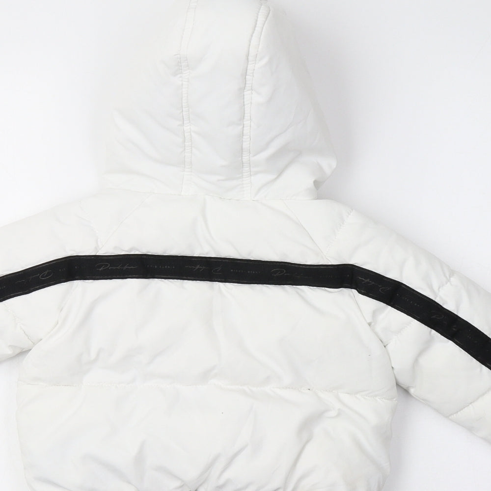River Island Baby White Striped  Puffer Jacket Jacket Size 12-18 Months