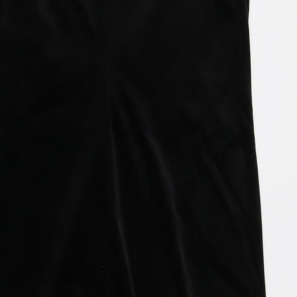 Classics Womens Black Floral Velour A-Line  Size 20