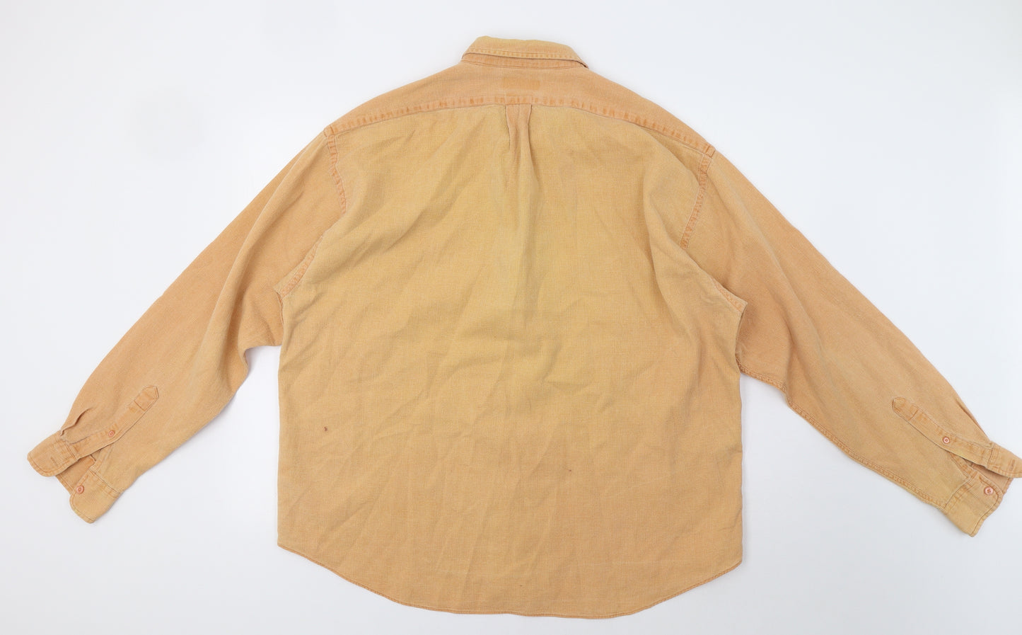 Yves Saint Laurent Mens Orange    Button-Up Size XL