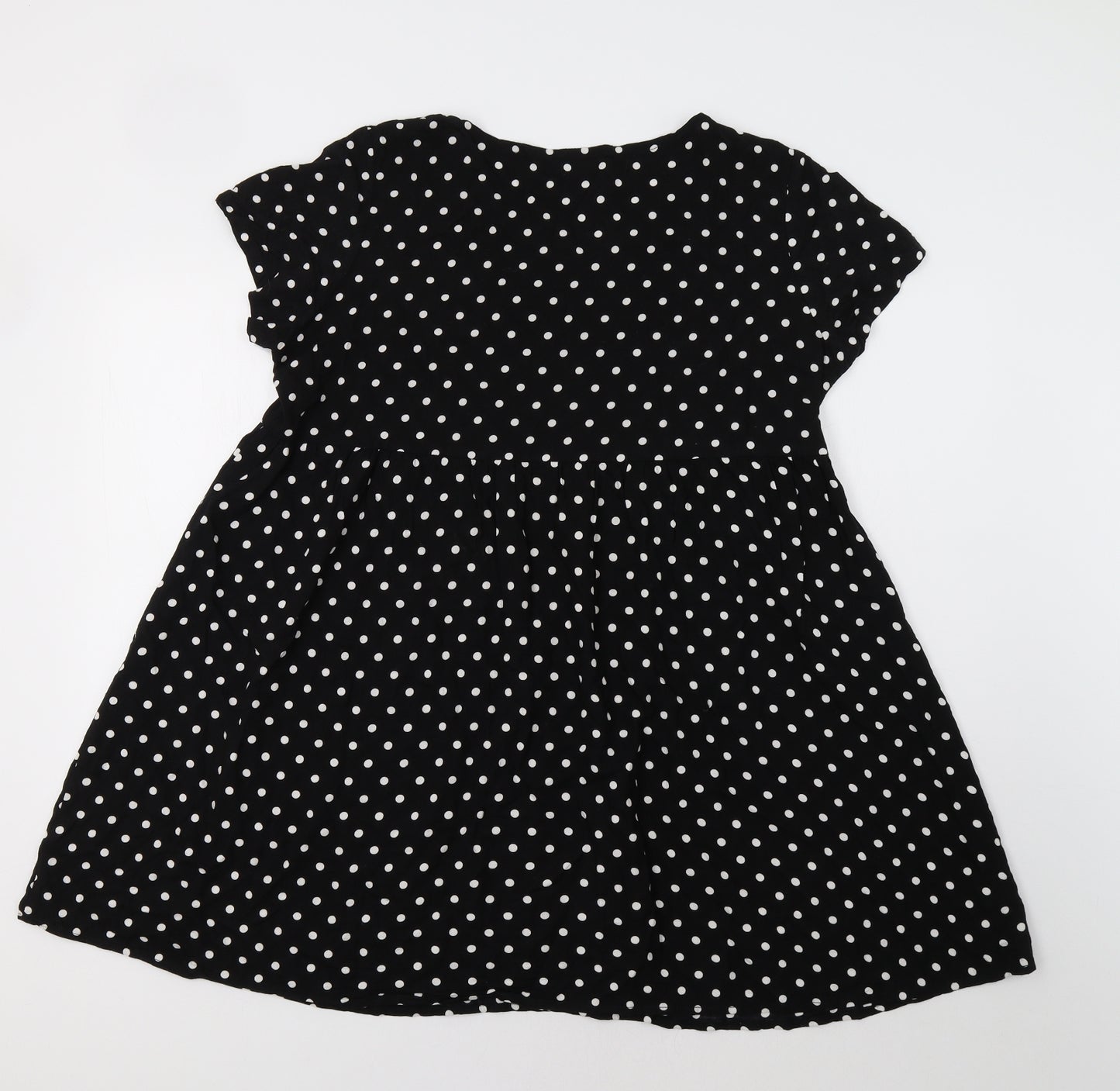 Motel Womens Black Polka Dot  Fit & Flare  Size M