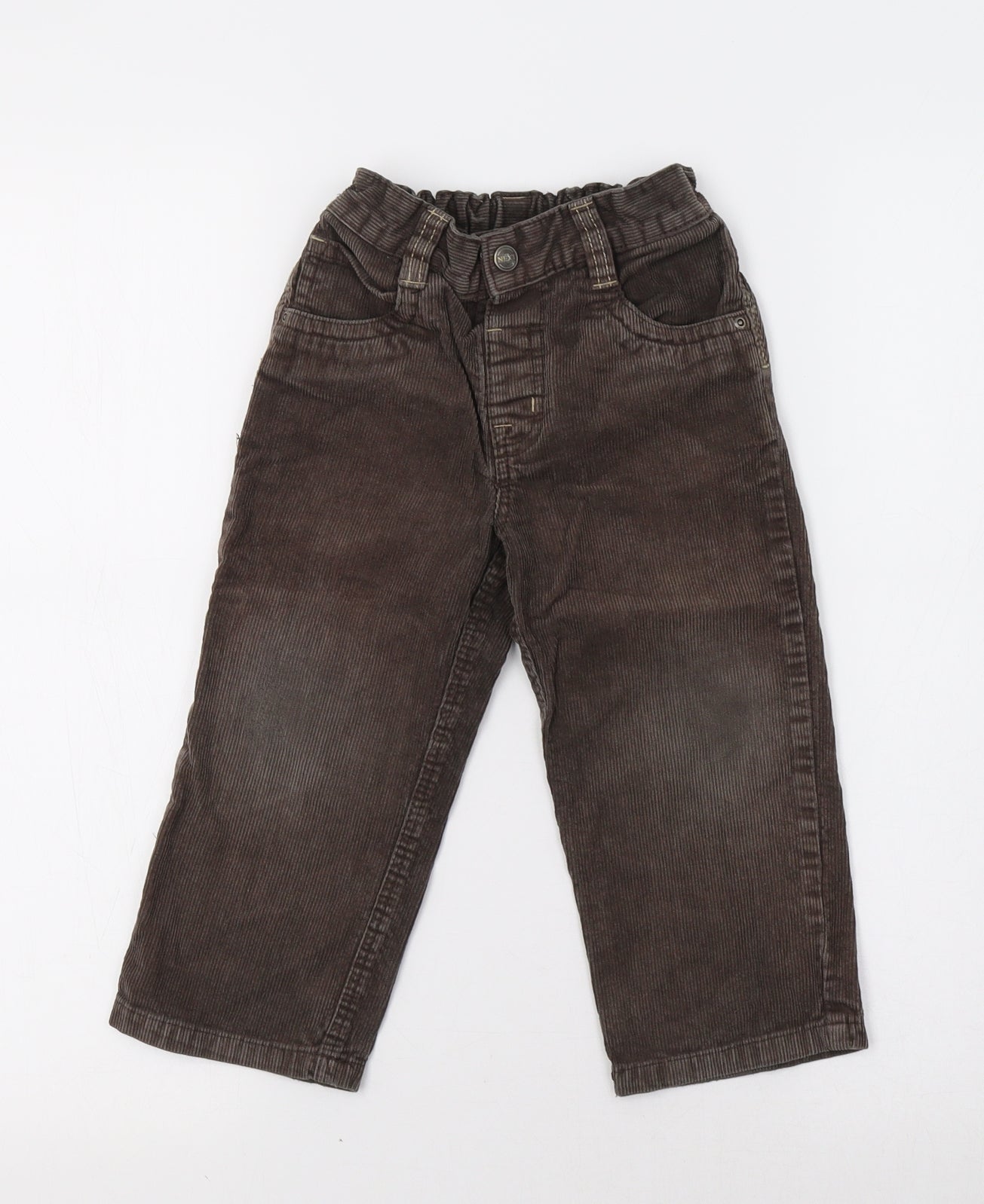 NEXT Boys Brown  Corduroy Jogger Trousers Size 2-3 Years