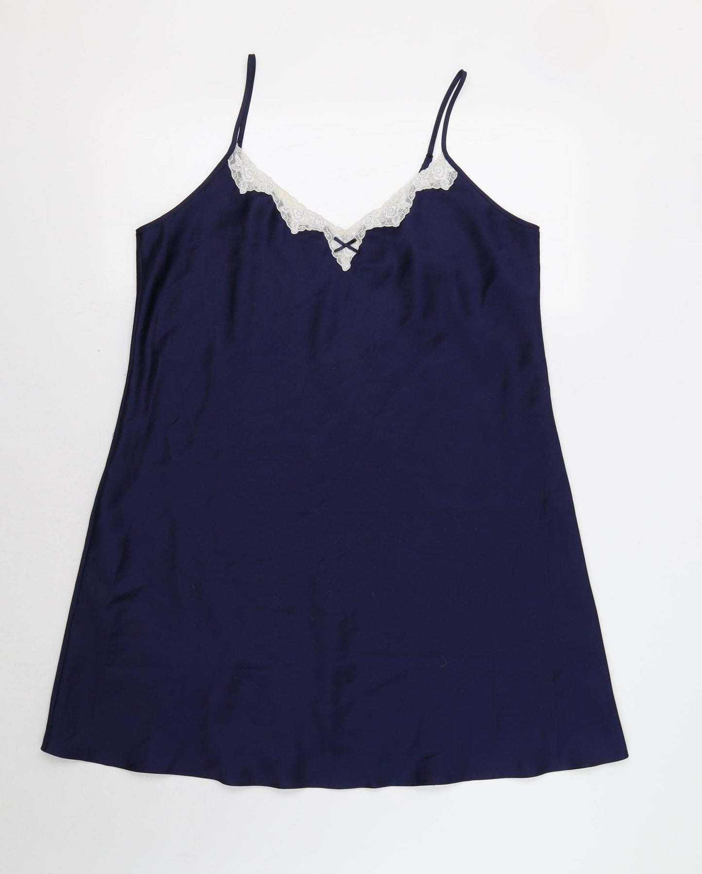 M&S Womens Blue   Cami Pyjama Top Size 16  - Lace Detail