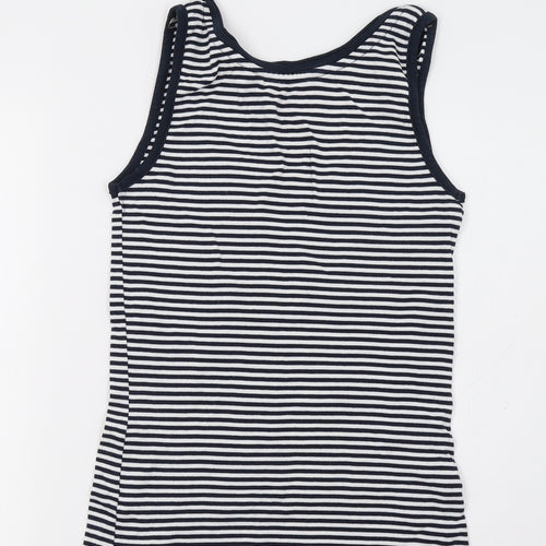 TU Womens Blue Striped  Basic Tank Size 12