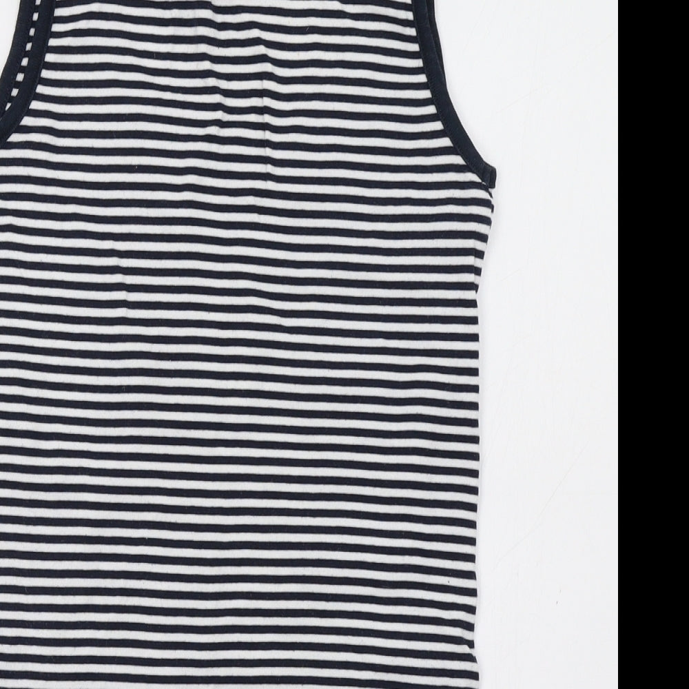 TU Womens Blue Striped  Basic Tank Size 12