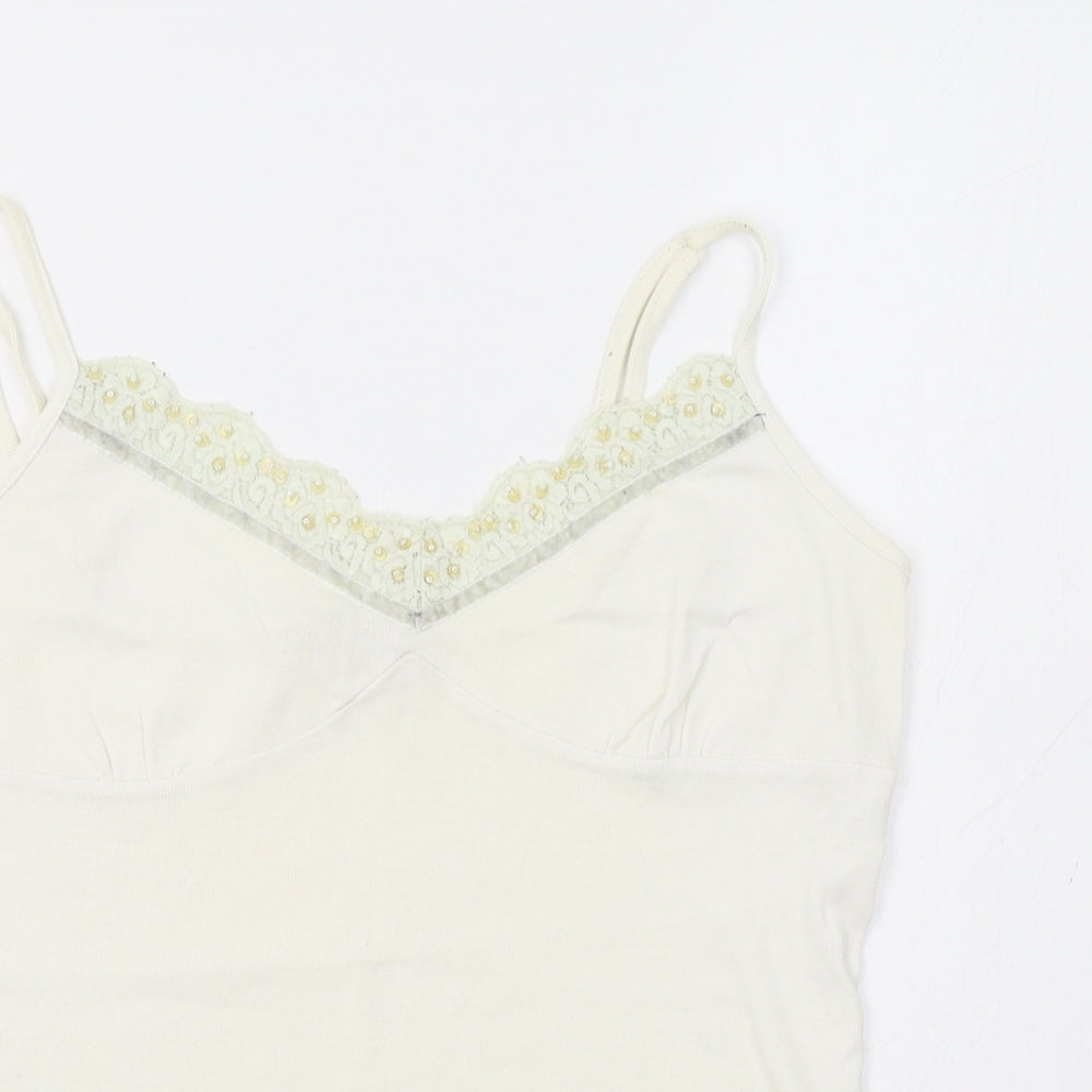George Womens White   Camisole Tank Size 10