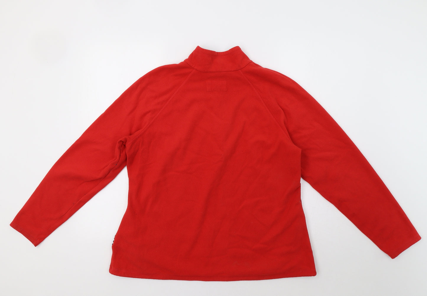 M&S Womens Red   Henley Sweatshirt Size 18