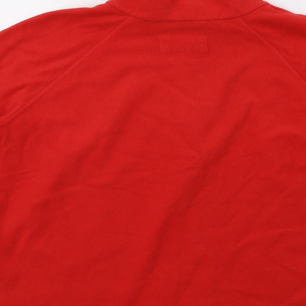 M&S Womens Red   Henley Sweatshirt Size 18