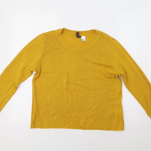 H&M Womens Yellow   Pullover Jumper Size S