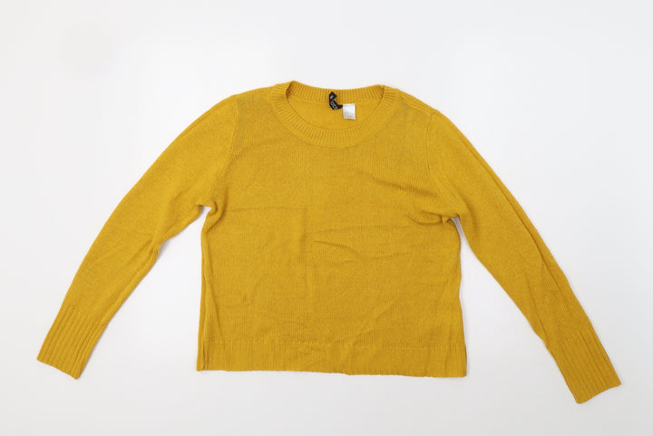 H&M Womens Yellow   Pullover Jumper Size S
