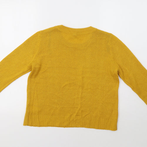H&M Womens Yellow   Pullover Jumper Size S