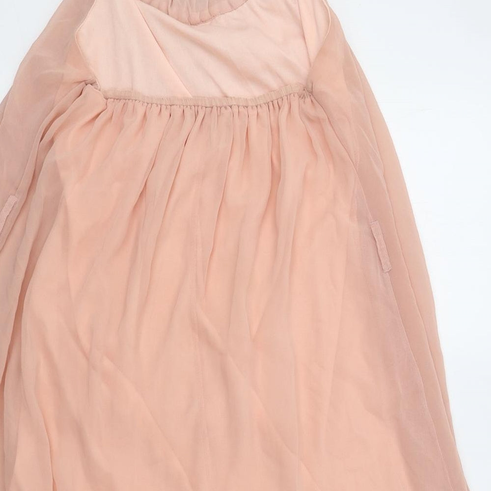 Fashion Union Womens Pink   Tunic Tank Size M  - Embellished Collar