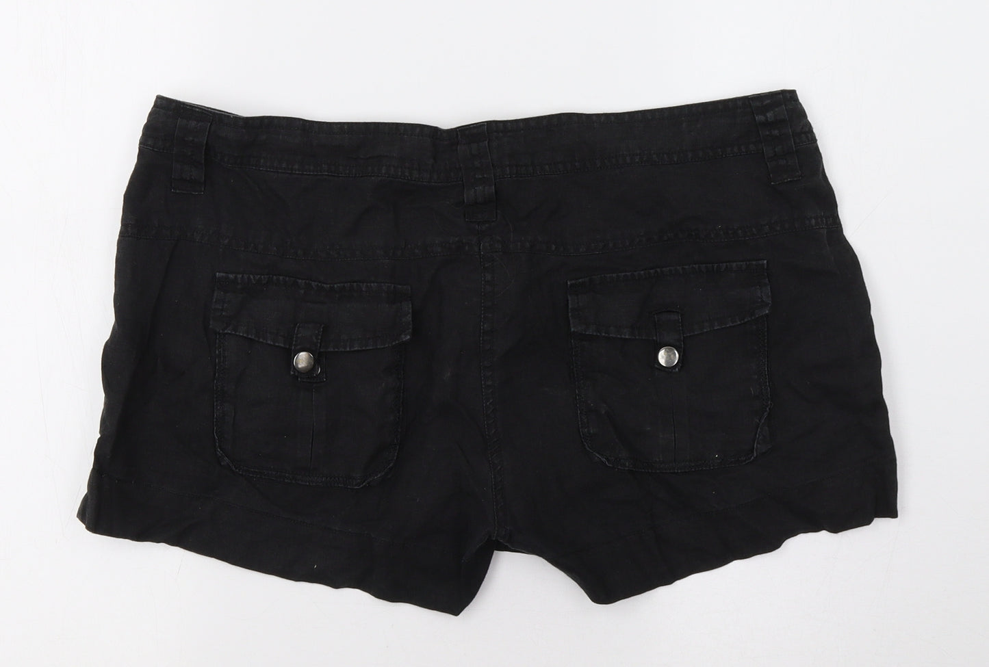 Primark Womens Black   Cargo Shorts Size 14