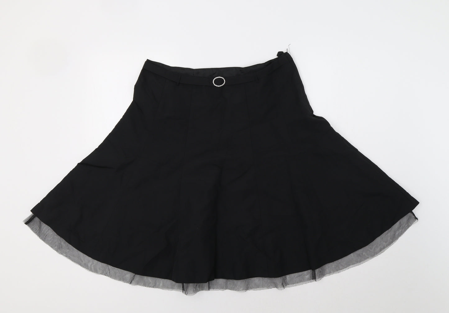 H7M Womens Black   Flare Skirt Size 12