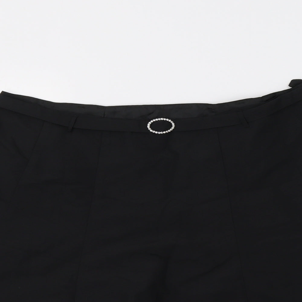 H7M Womens Black   Flare Skirt Size 12