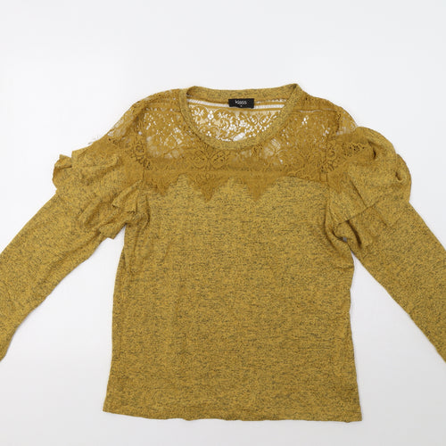 Klass Womens Yellow   Pullover Jumper Size M