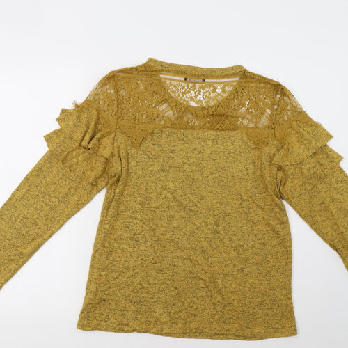 Klass Womens Yellow   Pullover Jumper Size M