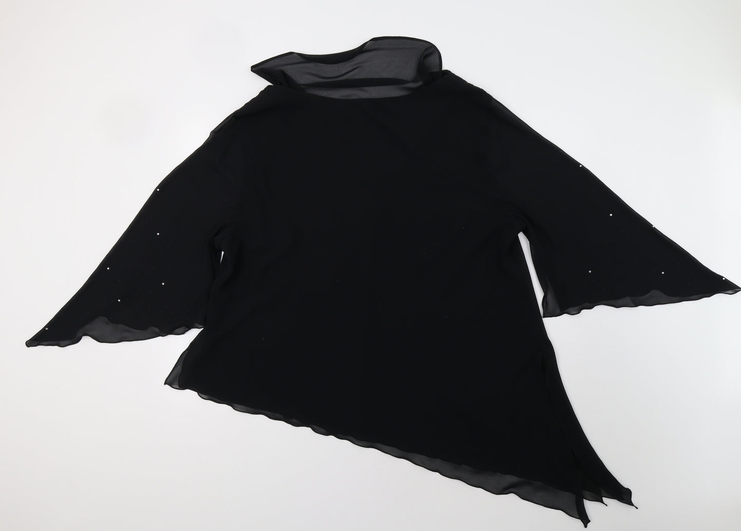 ELVI Womens Black   Tunic Blouse Size 24