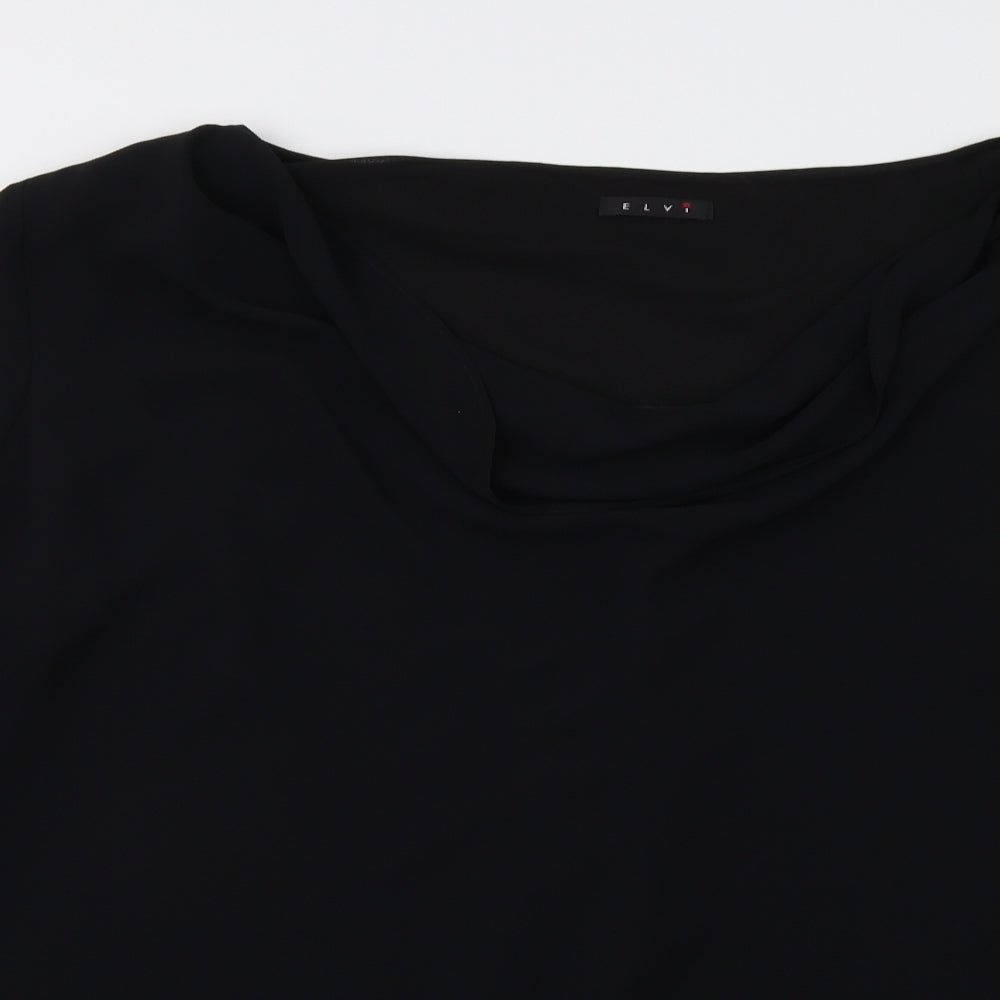 ELVI Womens Black   Tunic Blouse Size 24