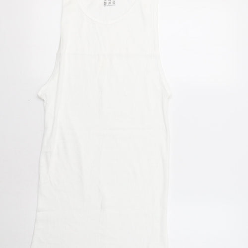 Preworn Womens White   Basic Tank Size XL