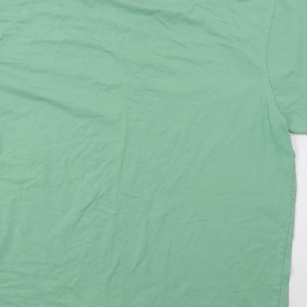 RIP CURL Mens Green Striped   T-Shirt Size XL