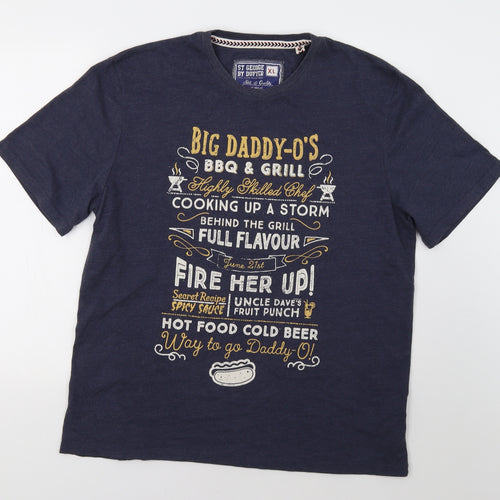 Debenhams Mens Blue    T-Shirt Size XL