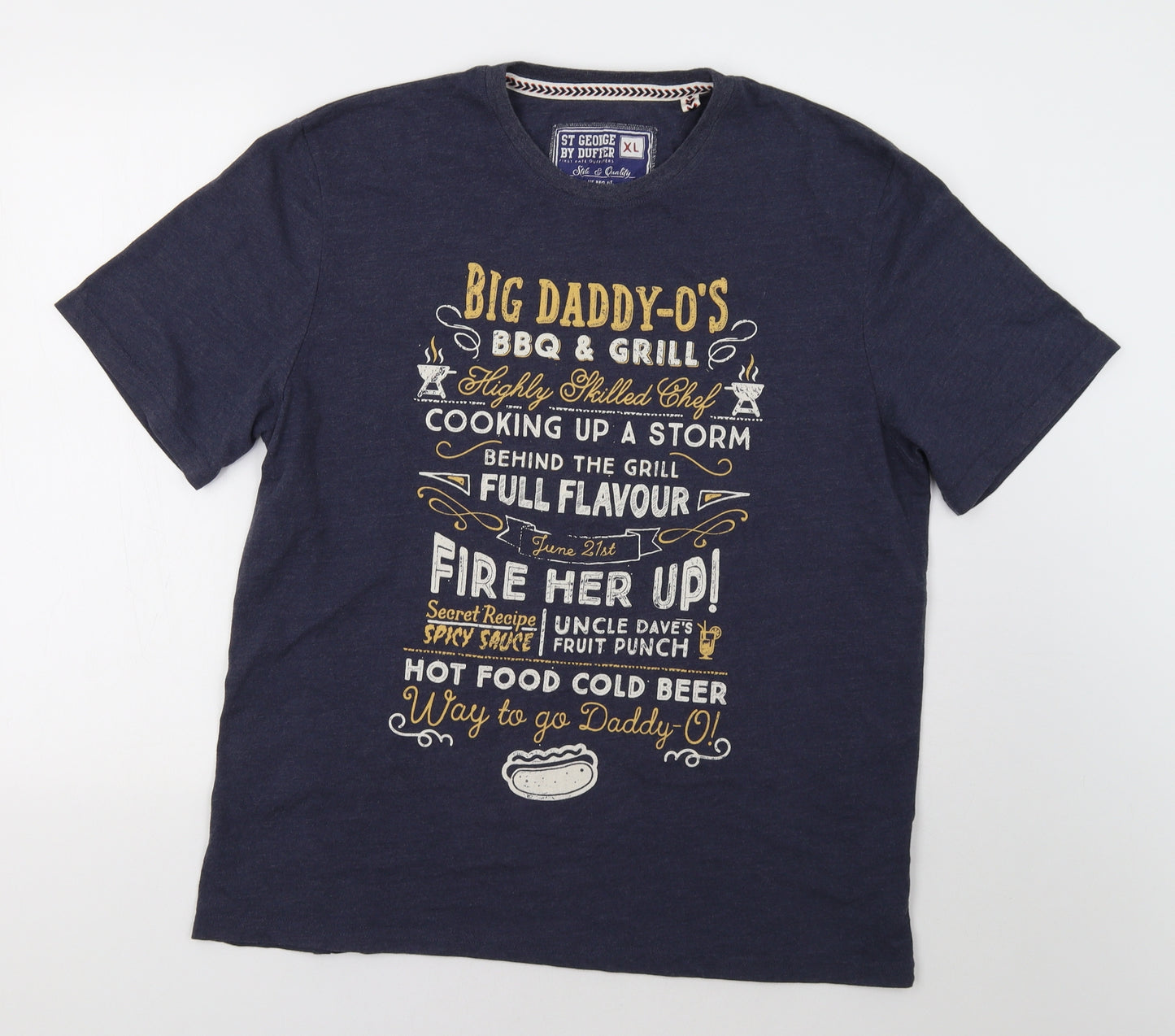 Debenhams Mens Blue    T-Shirt Size XL
