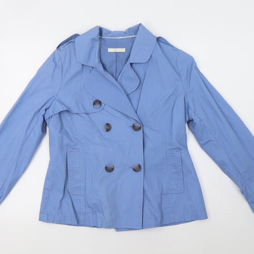 M&S Womens Blue   Pea Coat Coat Size 12