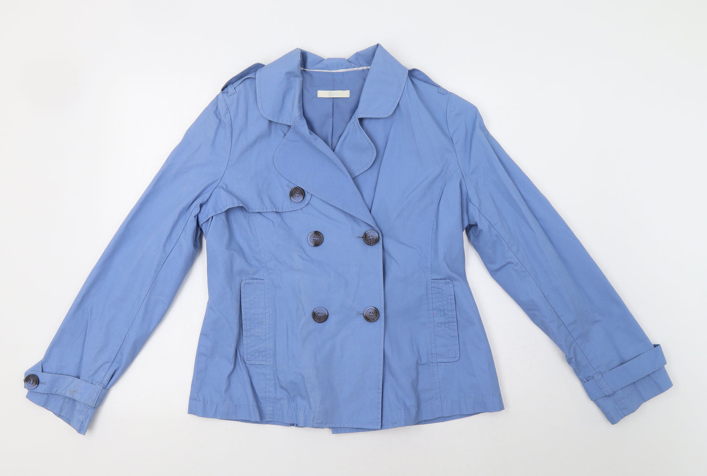 M&S Womens Blue   Pea Coat Coat Size 12