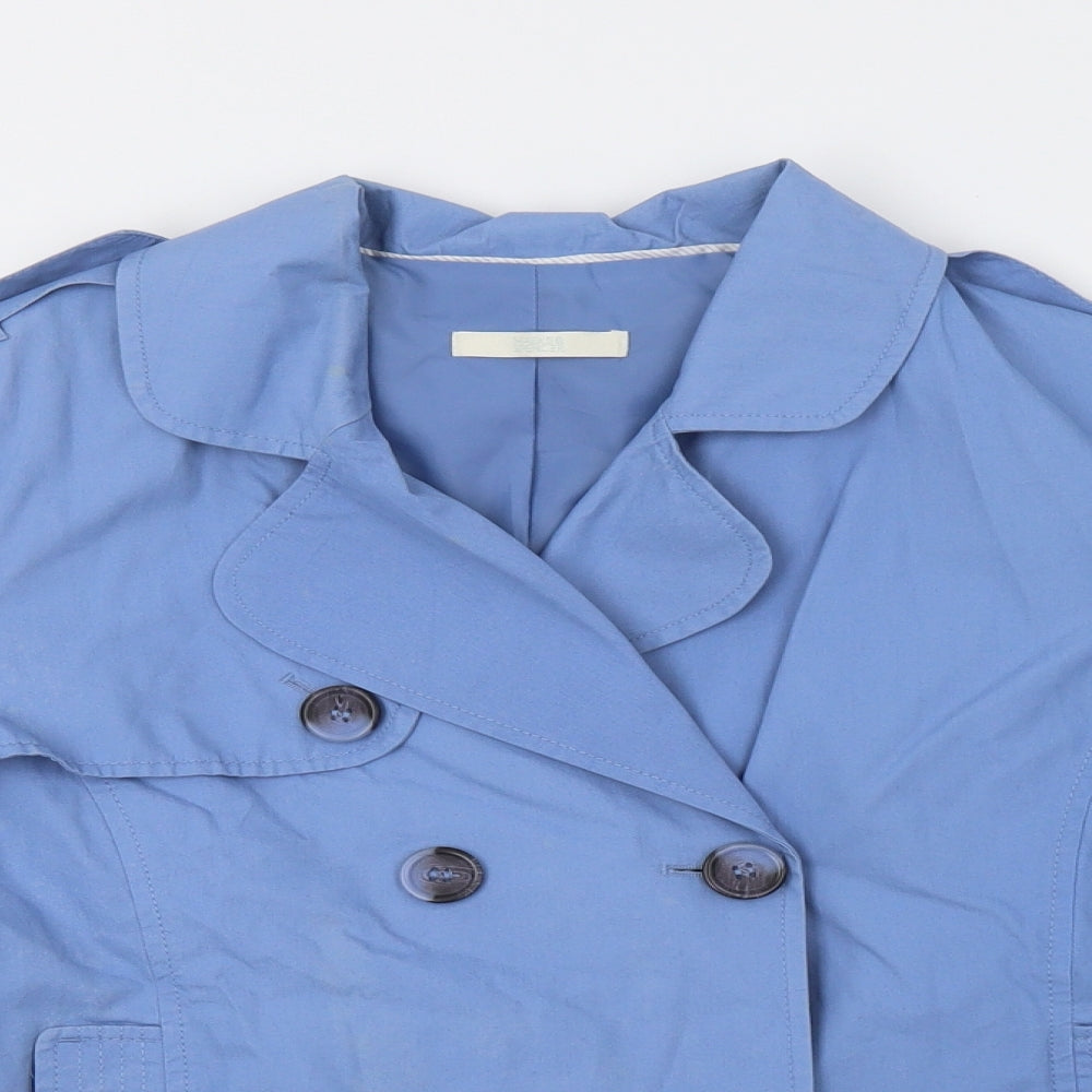 M&S Womens Blue   Pea Coat Coat Size 12
