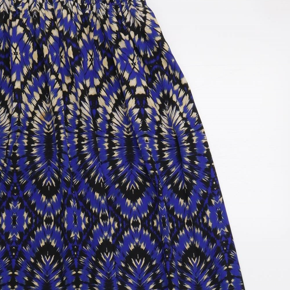 Primark Womens Blue Geometric  Maxi  Size 10