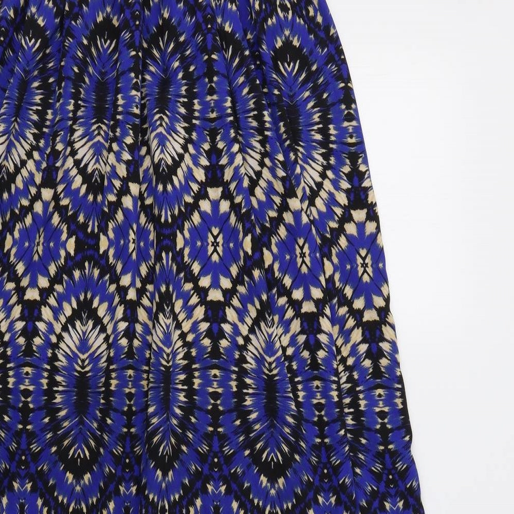 Primark Womens Blue Geometric  Maxi  Size 10