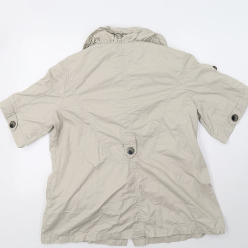 E-vie Womens Beige  Canvas Jacket  Size 18