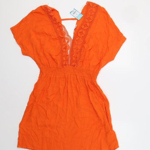 Papaya Womens Orange   Fit & Flare  Size M  - Beach Cover Up