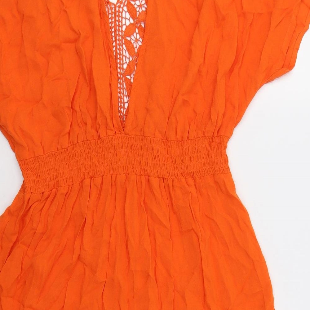 Papaya Womens Orange   Fit & Flare  Size M  - Beach Cover Up