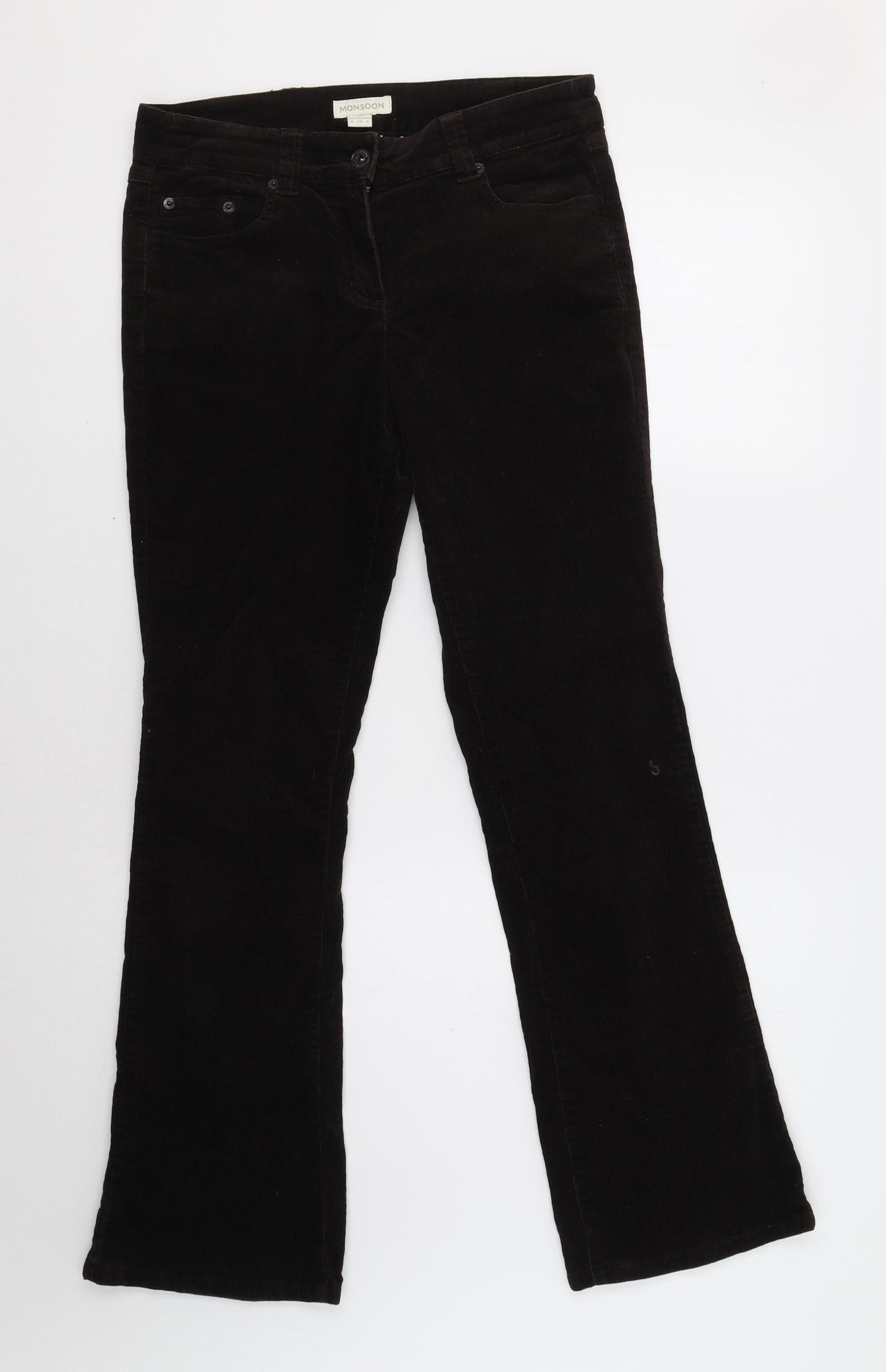 Monsoon Womens Brown   Trousers  Size 8 L29 in