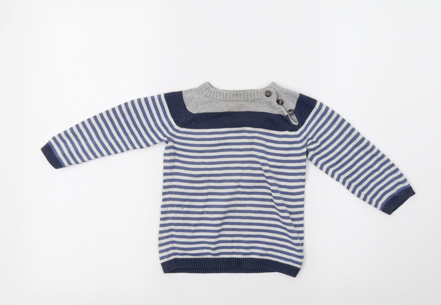 H&M Baby Blue Striped  Pullover Jumper Size 12-18 Months