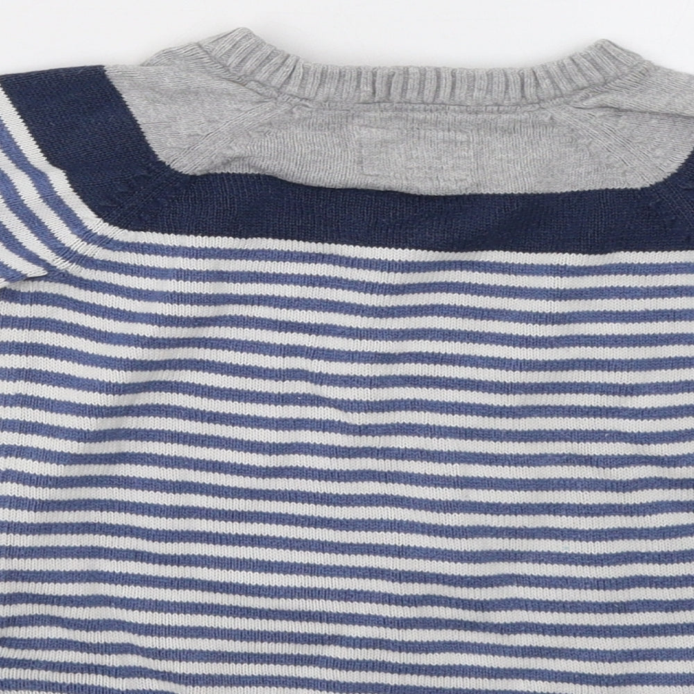 H&M Baby Blue Striped  Pullover Jumper Size 12-18 Months