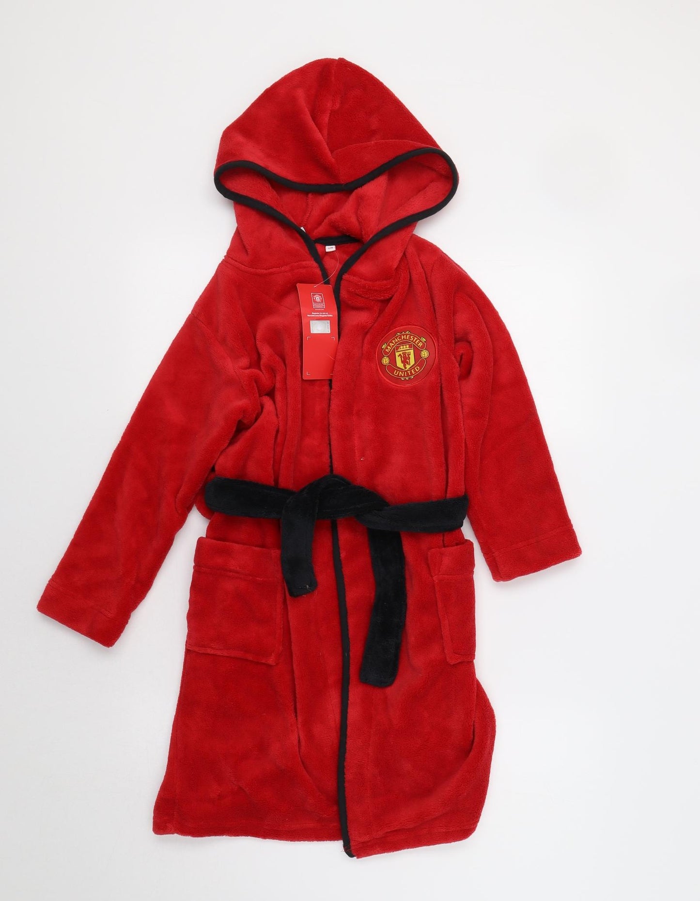 Manchester United Boys Red Solid   Robe Size 7-8 Years