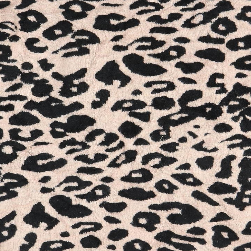 M&S Womens Pink Animal Print  Cardigan Jumper Size L
