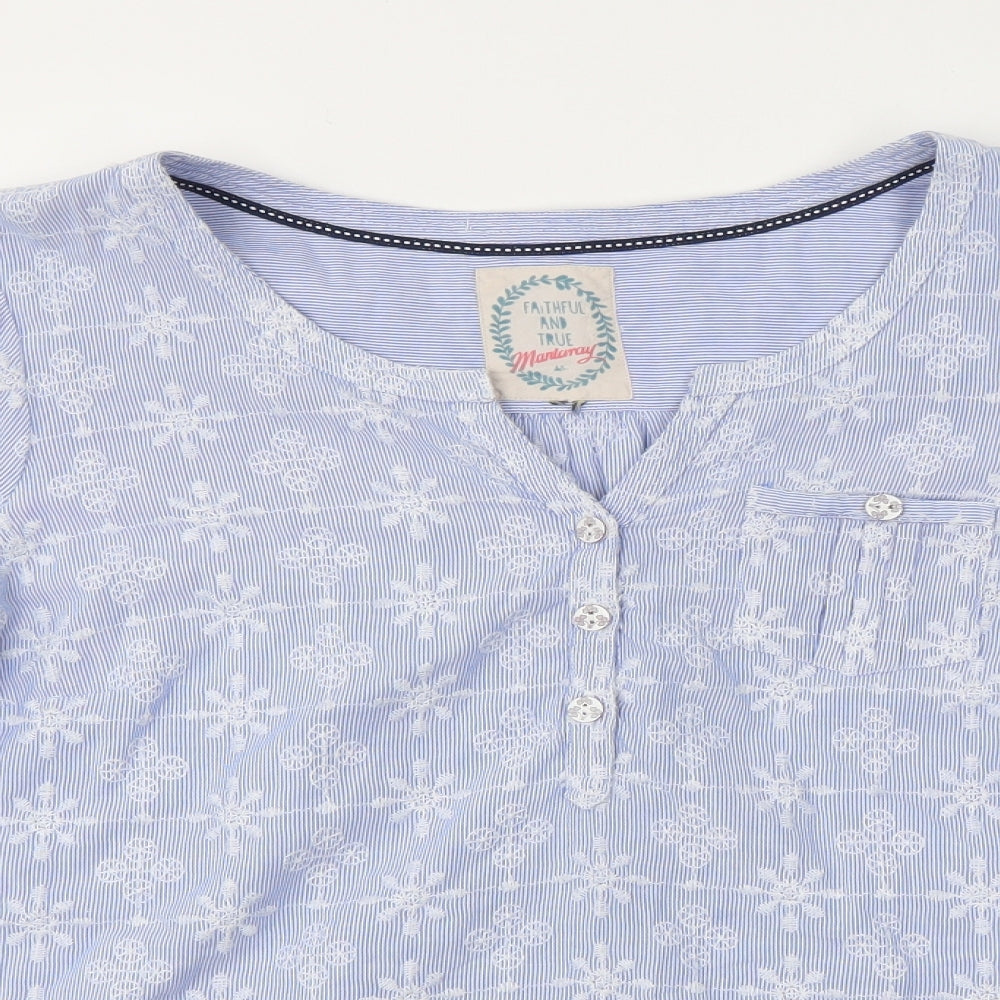 MANTARAY PRODUCTS Womens Blue   Basic Blouse Size 16