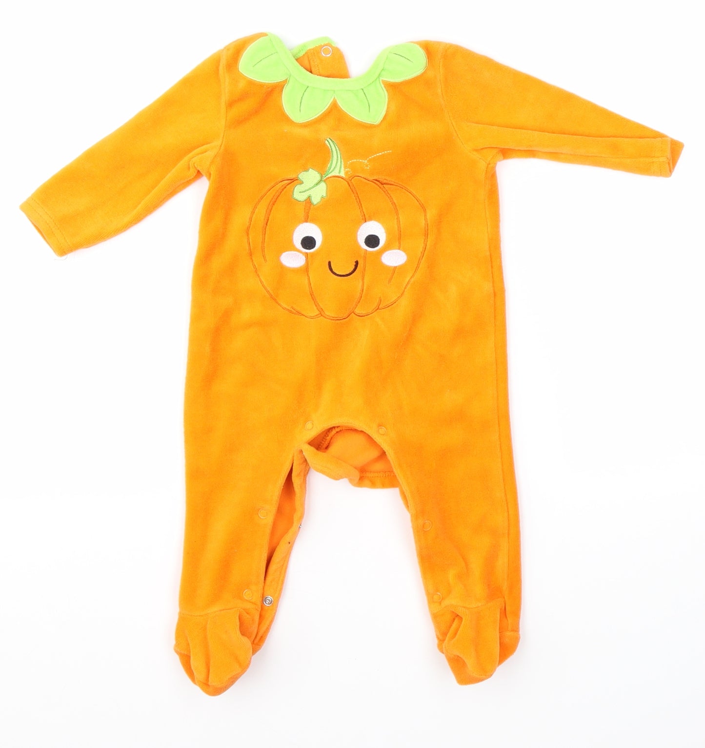 Hallowscream  Orange   Babygrow One-Piece Size 3-6 Months  - Pumpkin