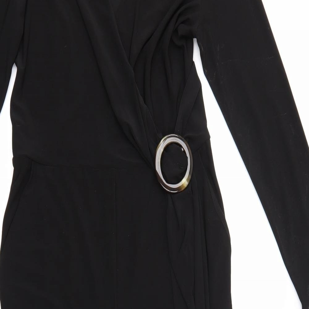 Wallis Womens Black   Jumpsuit One-Piece Size 12 L28 in